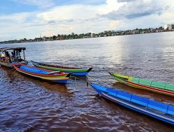 Susuri Sungai Kahayan Jualan Perahu Tradisional