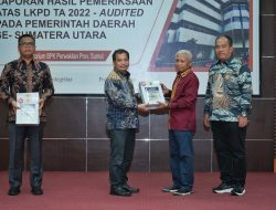 Raih Opini WTP 6 Kali Berturut – Turut, Bupati Asahan Terima Laporan Hasil Pemeriksaan LKPD Tahun 2022