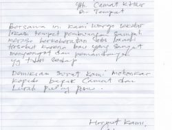 Warga Rei 1 Titip Surat Kepada Pemerintah Akibat Bau Sampah