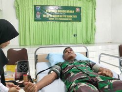 Kodim 1014/Pbn Gelar Baksos Donor Darah Dalam Rangka HUT Kodam XII/Tanjungpura