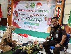 Kejari Pulang Pisau Gelar Donor Darah, Test Iva Dan Anjangsana Purnaja