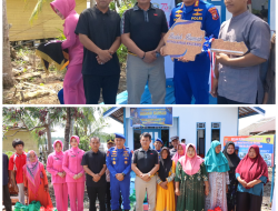 Peringati HUT Bhayangkara ke-79, Polres Seruyan Bersama Polairud Polda Kalteng Serahkan Bantuan Bedah Rumah