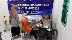 Harjad Ke-70, Satlantas Polres Seruyan Gelar Aksi Donor Darah