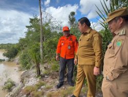 Sungai Kahayan di Desa Bukit Liti Abrasi, Wabup Tinjau Kondisinya